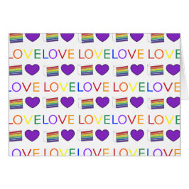Kärlek är Kärlek Rainbow Bröllop Heart Cake Gay pr Hälsningskort