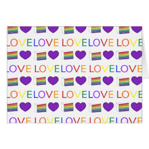 Kärlek är Kärlek Rainbow Bröllop Heart Cake Gay pr Hälsningskort