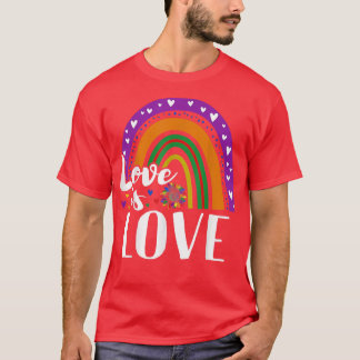 Kärlek är Kärlek Rainbow Flagga HBT Gay Day Pride  T Shirt