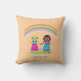 Kärlek är KÄRLEK, Rainbow Flagga Heart Kudde