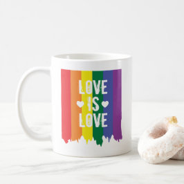 Kärlek är Kärlek Rainbow Gay pride LGBT-färg som k Kaffemugg