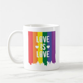 Kärlek är Kärlek Rainbow Gay pride LGBT-färg som k Kaffemugg