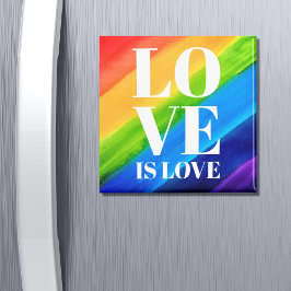 Kärlek är Kärlek Rainbow Gay pride Magnet