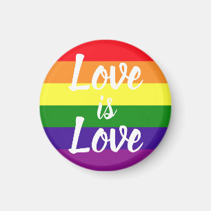 Kärlek är Kärlek Rainbow Gay pride Magnet