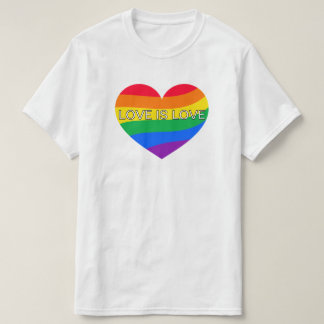 Kärlek är Kärlek Rainbow Heart HGBTQ+ Pride T-Shir T Shirt