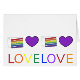 Kärlek är Kärlek Rainbow Lagrar Cake Gay pride Hea Hälsningskort