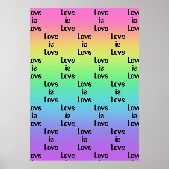 Kärlek är Kärlek Rainbow Poster (Framsidan)