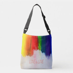 Kärlek är Kärlek Rainbow Pride LBGQT Axelväska