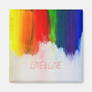 Kärlek är Kärlek Rainbow Pride LBGQT Magnet