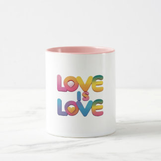 Kärlek är Kärlek Rainbow Pride Mugg
