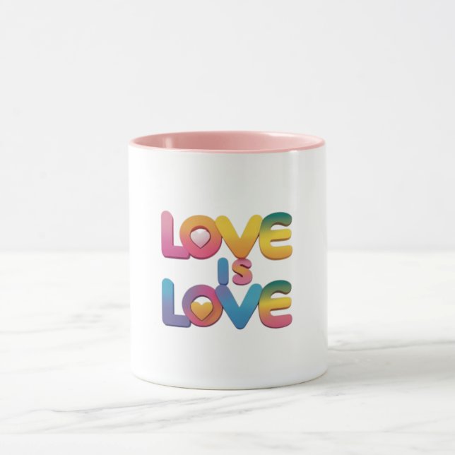 Kärlek är Kärlek Rainbow Pride Mugg (Center)