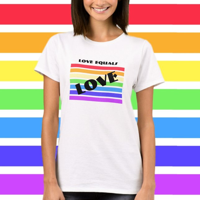 Kärlek är Kärlek Rainbow Rand T Shirt (Skapare uppladdad)