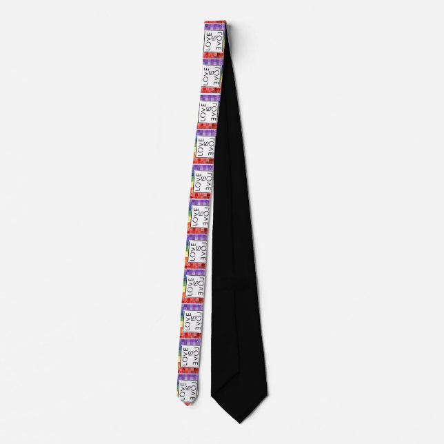 Kärlek är Kärlek Rainbow Tie [wd] groom eller brud Slips (Baksida)