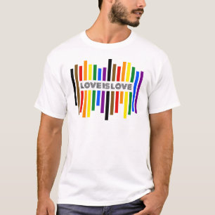 "Kärlek är kärlek" regnbåge flagga T Shirt