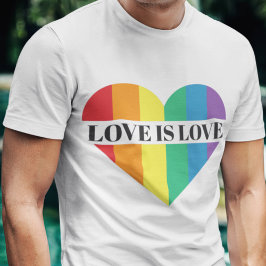Kärlek är Kärlek-regnbåge, HBT TQ-pride T-Shirt
