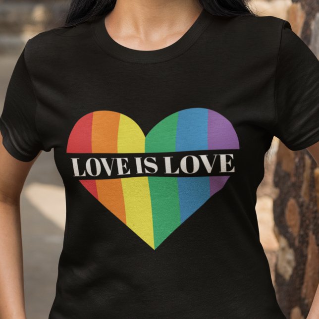 Kärlek är Kärlek-regnbåge, HBT TQ-pride T-Shirt (Skapare uppladdad)