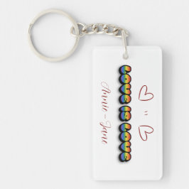 Kärlek är Kärlek Regnbåge HBTQ Akrylnyckelring