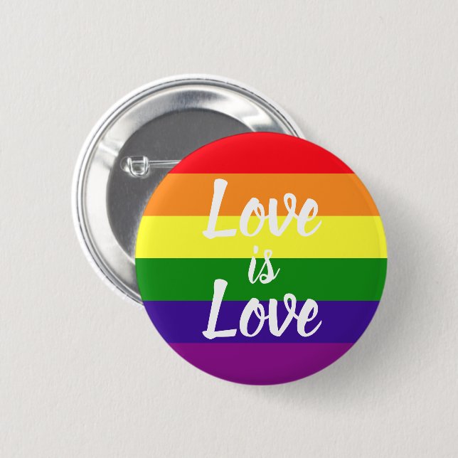 Kärlek är kärlek regnbåge HBTQ-prismässigt Knapp (Framsida & baksida)