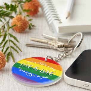 Kärlek är kärlek regnbåge HBTQ-prydnad nyckelring