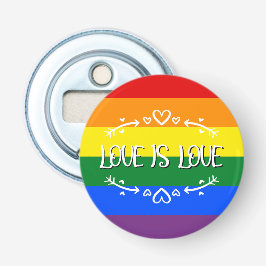 Kärlek är kärlek regnbåge HBTQ stolthet Flasköppnare