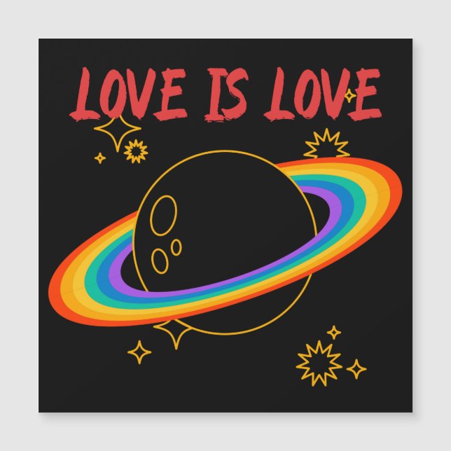 Kärlek är kärlek. Regnbåge planeten. LGBTQ+pride (Framsida)