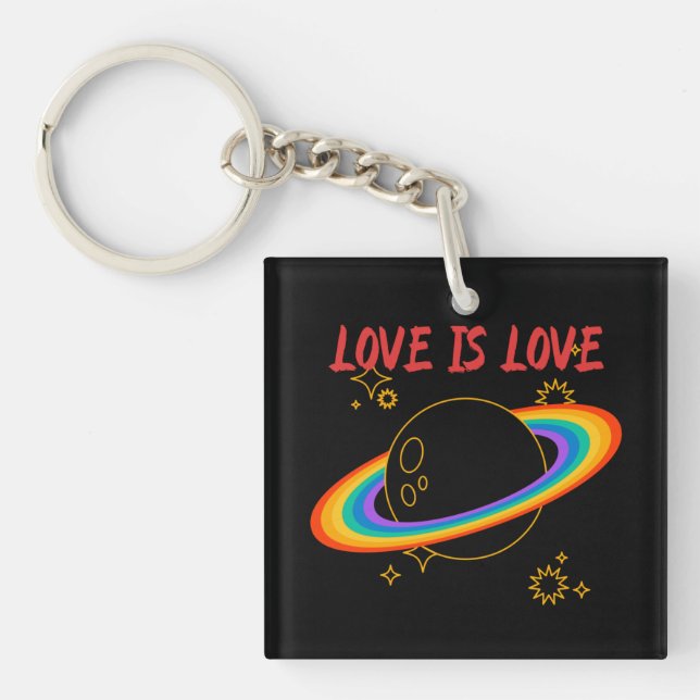 Kärlek är kärlek. Regnbåge planeten. LGBTQ+pride-t (Framsidan)