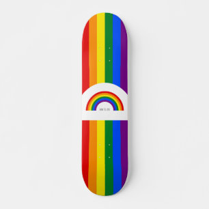 Kärlek är kärlek regnbågsskateboard mini skateboard bräda 18,5 cm