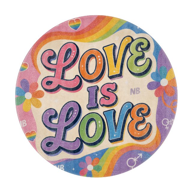 Kärlek är kärlek Retro Pride-typografi (Framsidan)