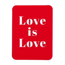 "Kärlek är Kärlek" röd, vit Magnet