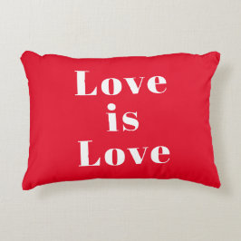 "Kärlek är Kärlek" röd, vit Prydnadskudde