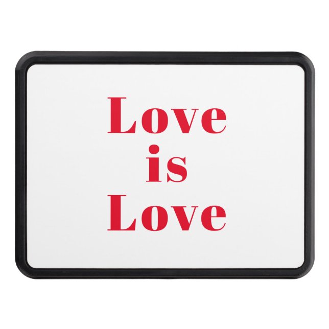 "Kärlek är Kärlek" röd vit släpvagn Dragkroksskydd (Framsidan)