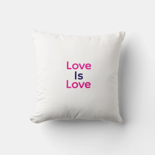 Kärlek är kärlek rosa lila colorent pride LGBTQ g Kudde