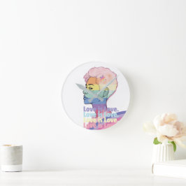 Kärlek är Kärlek Rund Klocka