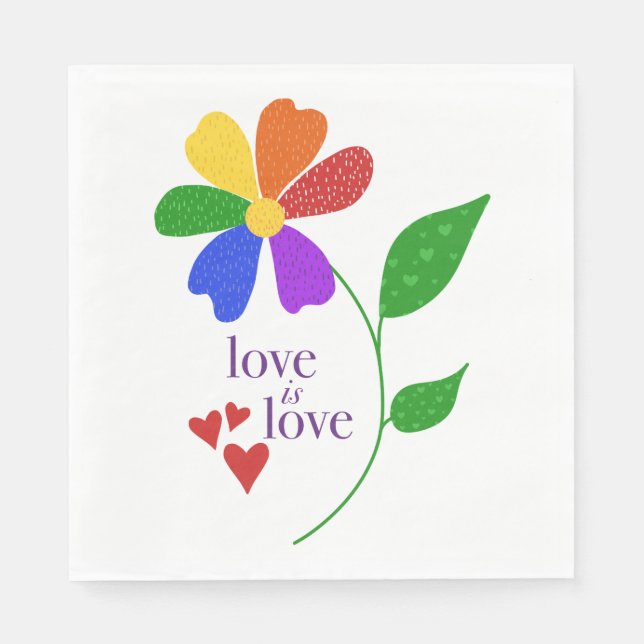 Kärlek är kärlek säger allt, för alla familjer. pappersservett (Framsidan)