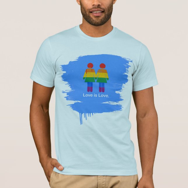 KÄRLEK ÄR KÄRLEK SOM LESBISKEN KOPPLAR IHOP - .PNG TRÖJA (Framsida)