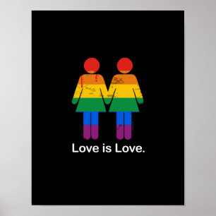 KÄRLEK ÄR KÄRLEK SOM LESBISKEN KOPPLAR IHOP - . POSTER
