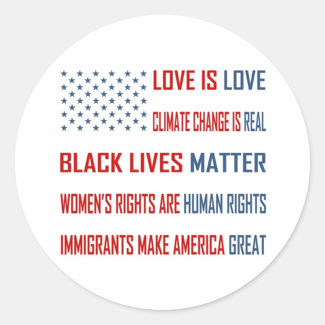 Kärlek är Kärlek Sticker Runt Klistermärke (Framsida)