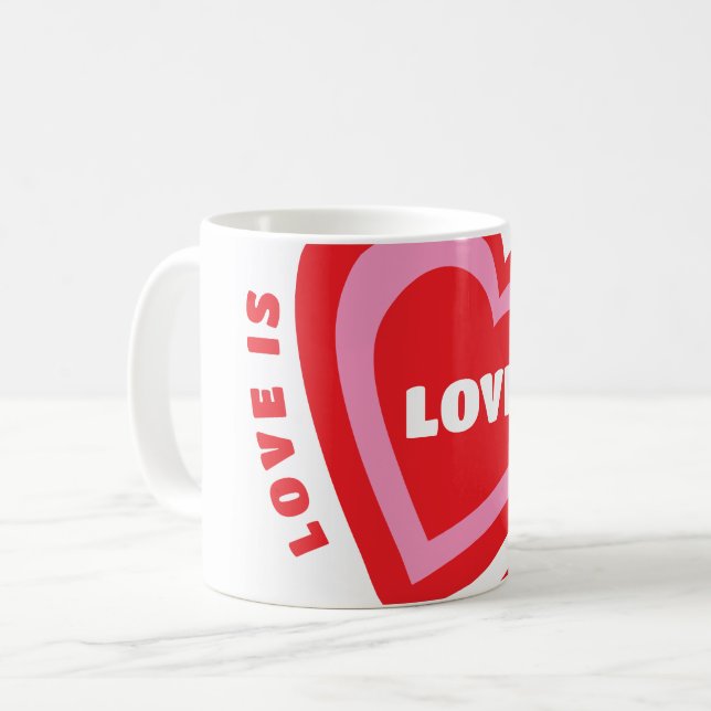Kärlek är Kärlek Valentineser Kaffemugg (Framsida vänster)