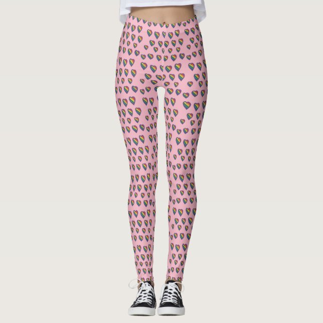 Kärlek är kärlekdamasker leggings (Framsida)