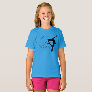 Kärlek är konståkningen, med hjärta - SLÖSA T-shirt