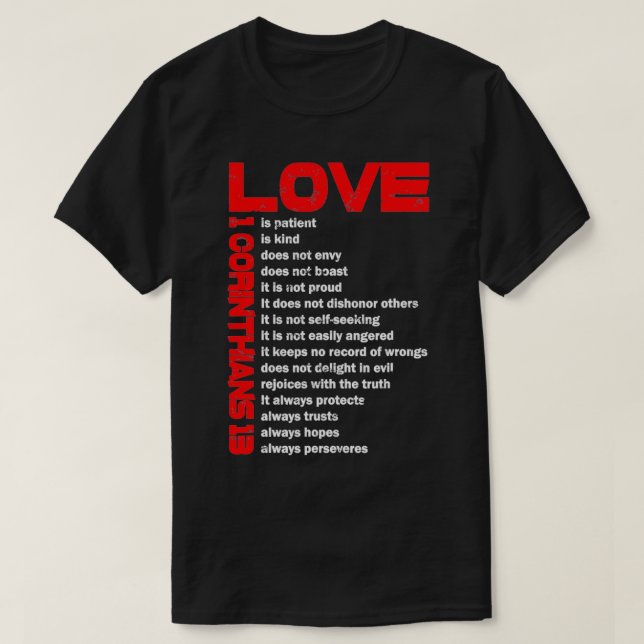 Kärlek är korintianer 1 t shirt (Design framsida)
