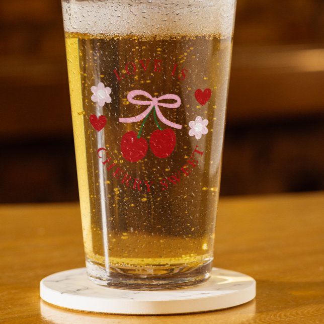 Kärlek är körsbärssöt Bröllopsfest Glaskopp (Skapare uppladdad)