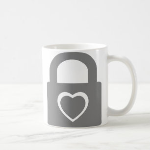 kärlek är låst kaffemugg