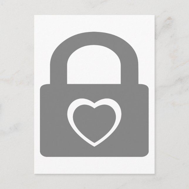 kärlek är låst. vykort (Framsida)
