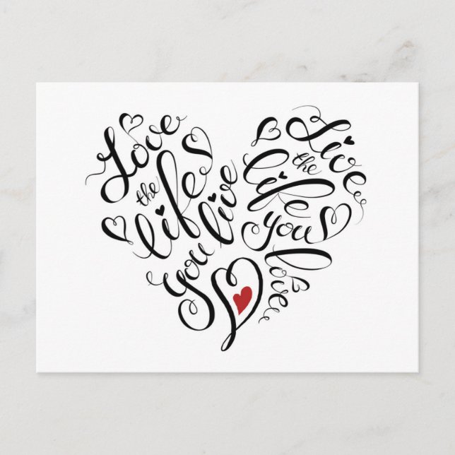 Kärlek är livet du lever vykort (Framsida)