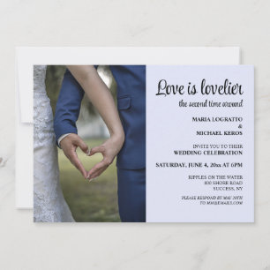 Kärlek är Lovelier andra gången runt Bröllop Inbjudningar