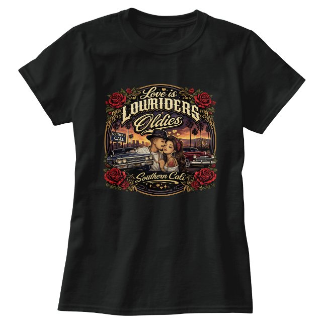 Kärlek är Lowriders och oldies  T Shirt (Love is Lowriders and oldies T-Shirt)