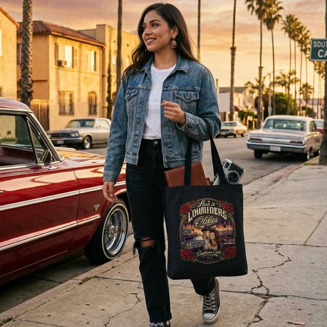 Kärlek är Lowriders och Oldies Tygkasse (Love is Lowriders and Oldies Tote Bag)