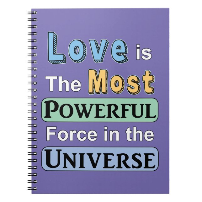 Kärlek är mäktigt anteckningsbok (Framsidan)