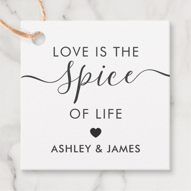 Kärlek är Märkrn Life Bröllop, Kraft Gåvor Etiketter (Framsida)